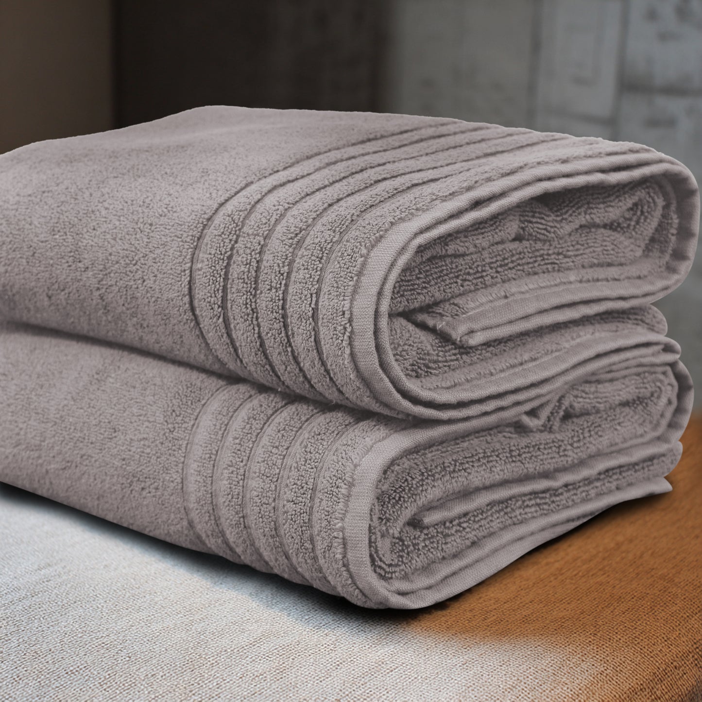 Plush Super Zero Twist 2 piece Bath Towel Set - 30 x 54 inches 100% Pure Cotton 615 GSM Absorbent Quick Dry Everyday Luxury Hotel Spa Travel Bath towel