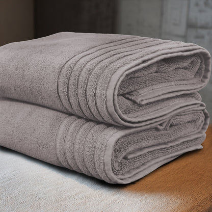 Plush Super Zero Twist 2 piece Bath Towel Set - 30 x 54 inches 100% Pure Cotton 615 GSM Absorbent Quick Dry Everyday Luxury Hotel Spa Travel Bath towel