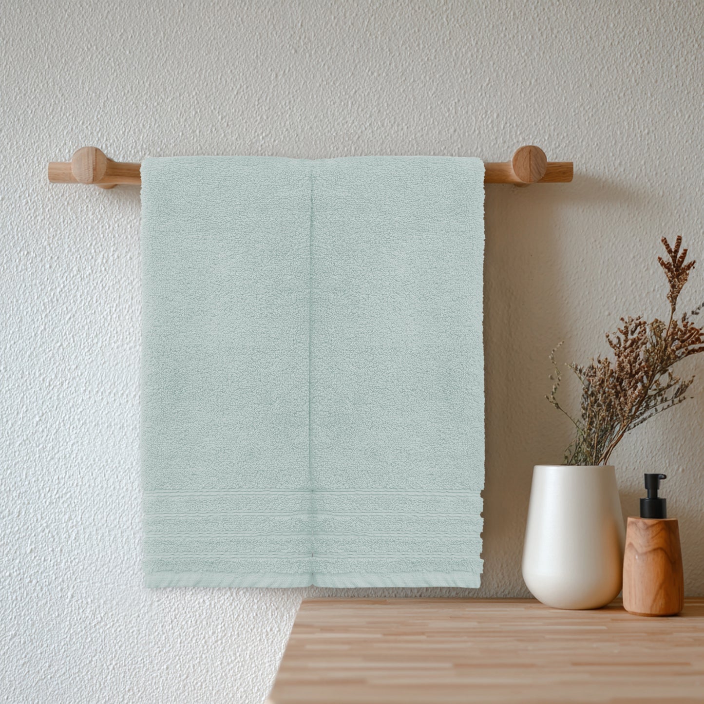 Plush Super Zero Twist 2 piece Hand Towel Set - 16 x 30 inches 100% Pure Cotton 615 GSM Absorbent Quick Dry Everyday Luxury Hotel Spa Gym Travel Bath towel