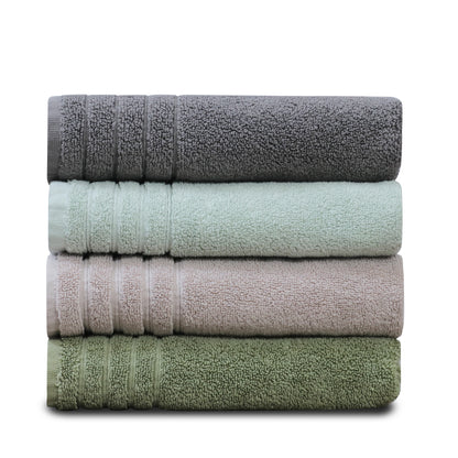 Plush Super Zero Twist 2 piece Hand Towel Set - 16 x 30 inches 100% Pure Cotton 615 GSM Absorbent Quick Dry Everyday Luxury Hotel Spa Gym Travel Bath towel