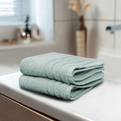 Plush Super Zero Twist 2 piece Washcloth Set - 13 x 13 inches 100% Pure Cotton 615 GSM Absorbent Quick Dry Everyday Luxury Hotel Spa Gym Travel Bath towel
