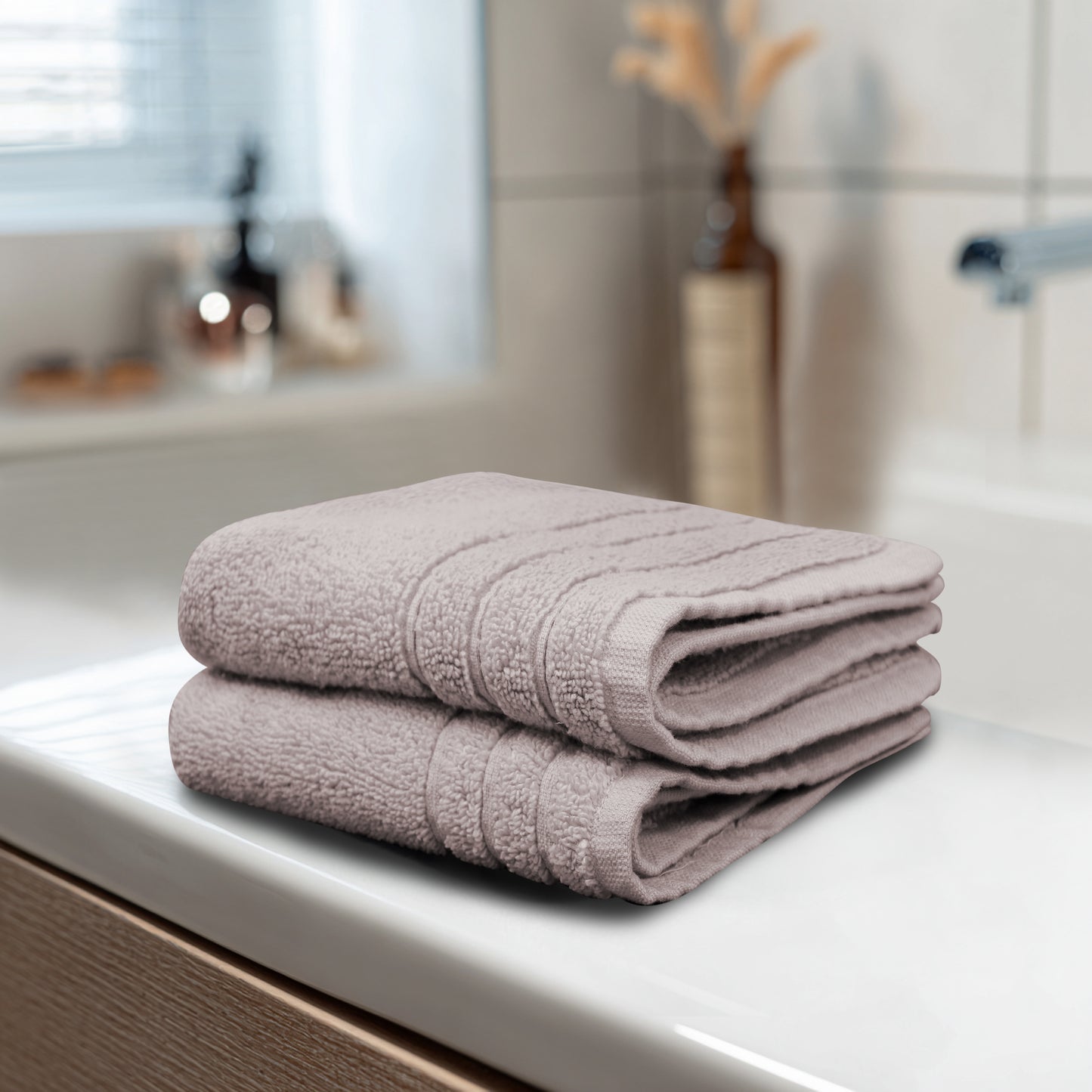 Plush Super Zero Twist 2 piece Washcloth Set - 13 x 13 inches 100% Pure Cotton 615 GSM Absorbent Quick Dry Everyday Luxury Hotel Spa Gym Travel Bath towel