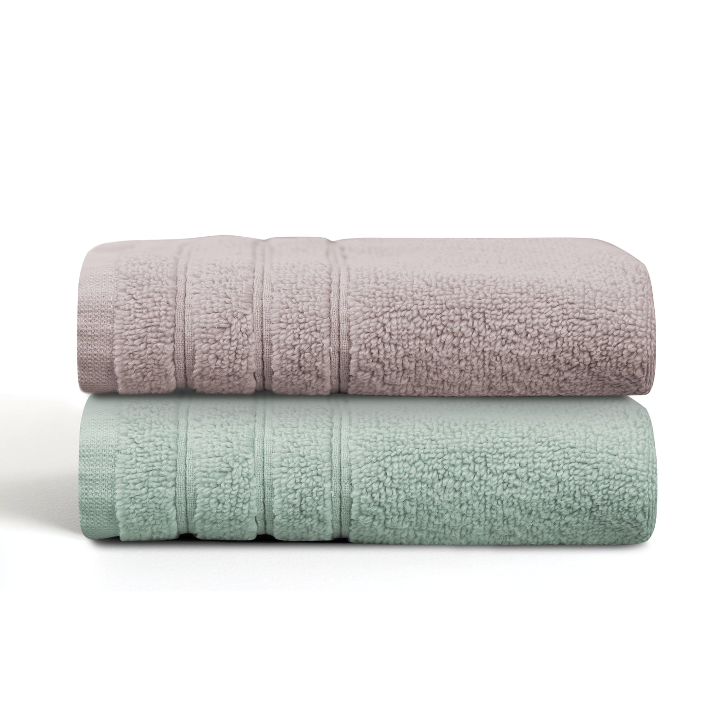 Plush Super Zero Twist 2 piece Washcloth Set - 13 x 13 inches 100% Pure Cotton 615 GSM Absorbent Quick Dry Everyday Luxury Hotel Spa Gym Travel Bath towel