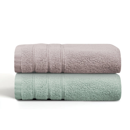 Plush Super Zero Twist 2 piece Washcloth Set - 13 x 13 inches 100% Pure Cotton 615 GSM Absorbent Quick Dry Everyday Luxury Hotel Spa Gym Travel Bath towel